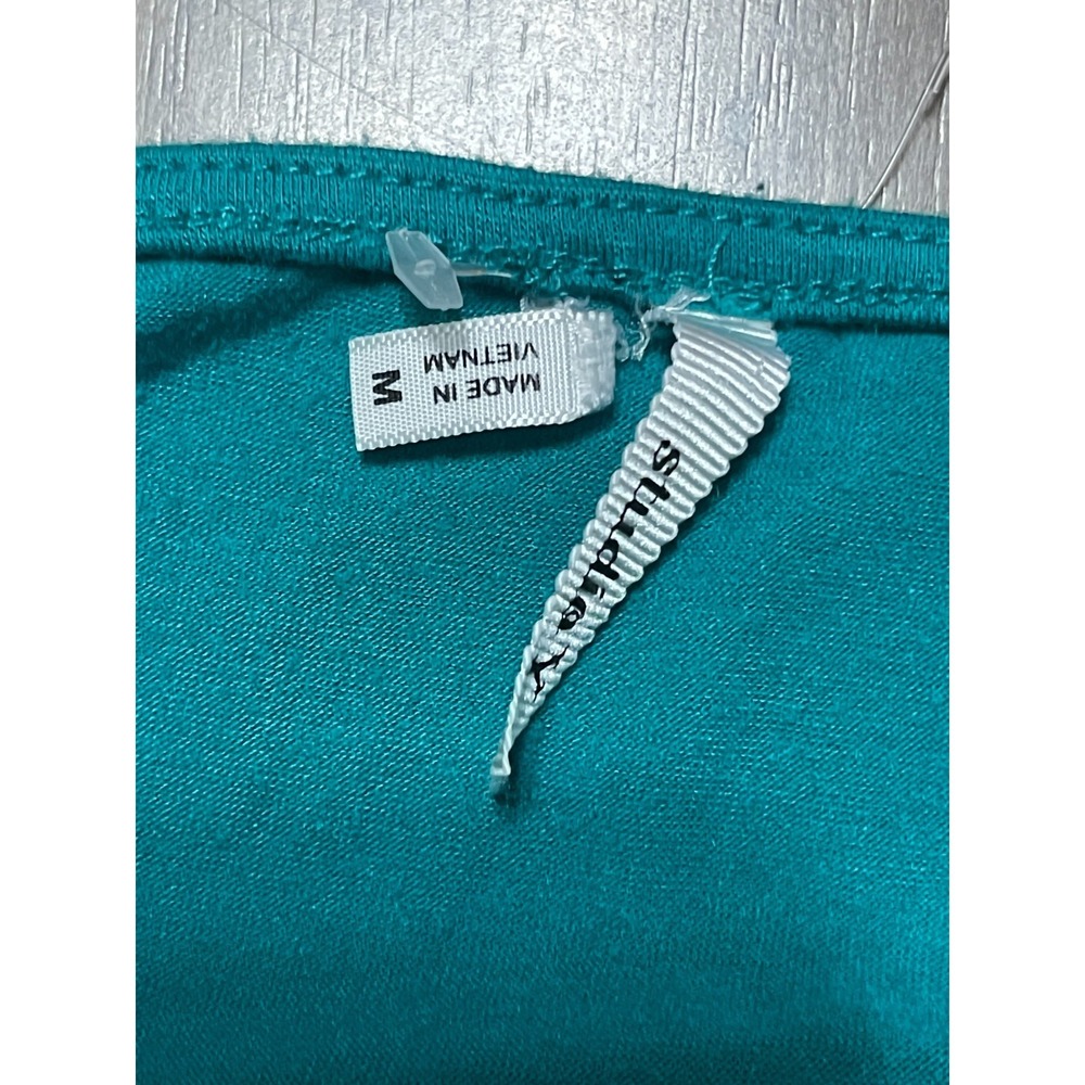 Studio Y Blouse, Women's Size Medium, Green, Beads, Short Sleeve - Picture 5 of 10